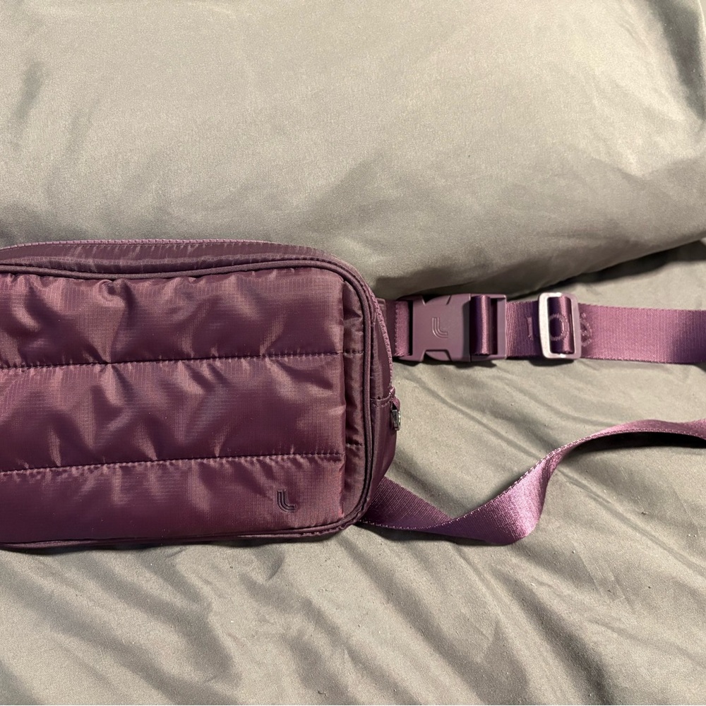 Lole Purple Quilted Mini Bag with Adjustable Strap
